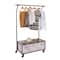 Honey Can Do Bronze Rolling Garment Rack with Storage Bins